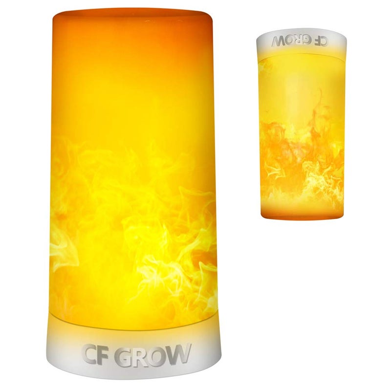 CFGROW LED Flame Effect Light, USB Rechargeable Flame Candle Waterproof Dimmable 4 Modes Lantern with Gravity Sensing Effect & Magnetic Base, for Halloween, Room, Party, Bar Decor - Image 1